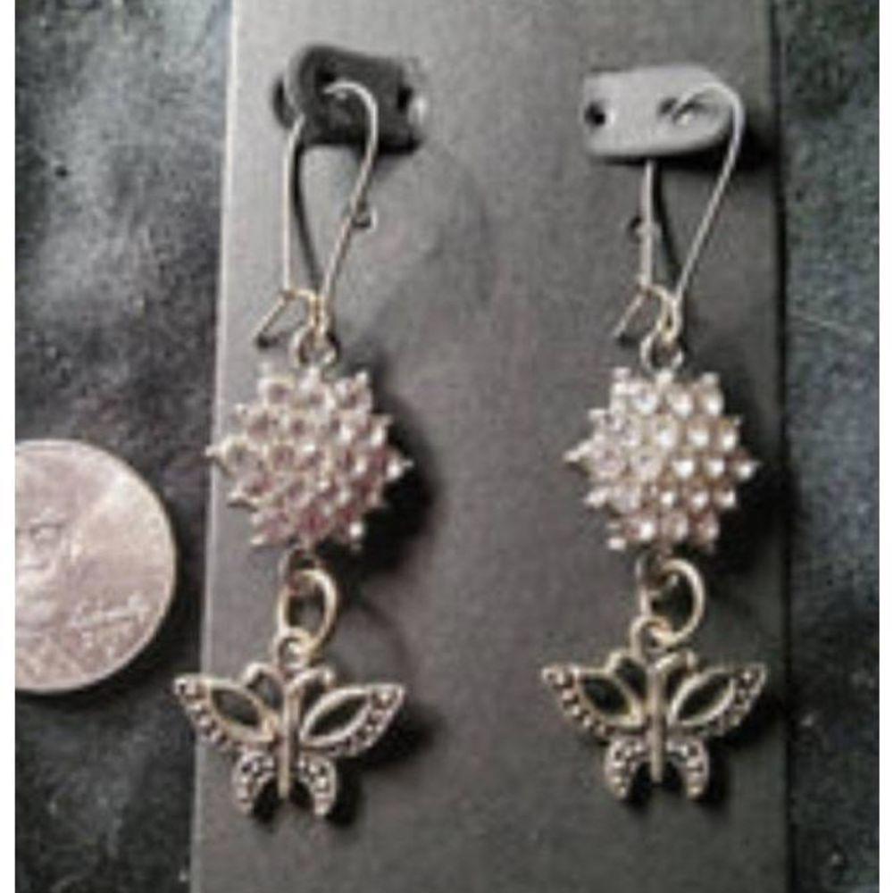V Cluster Crystal Earrings
